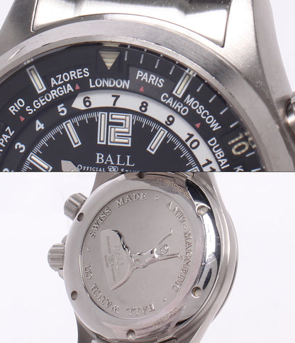 BALLWATCH 腕時計 ダイバー ワールドタイム エンジニア マスター II 自動巻き ブラック DG2022A メンズ ボールウォッチ