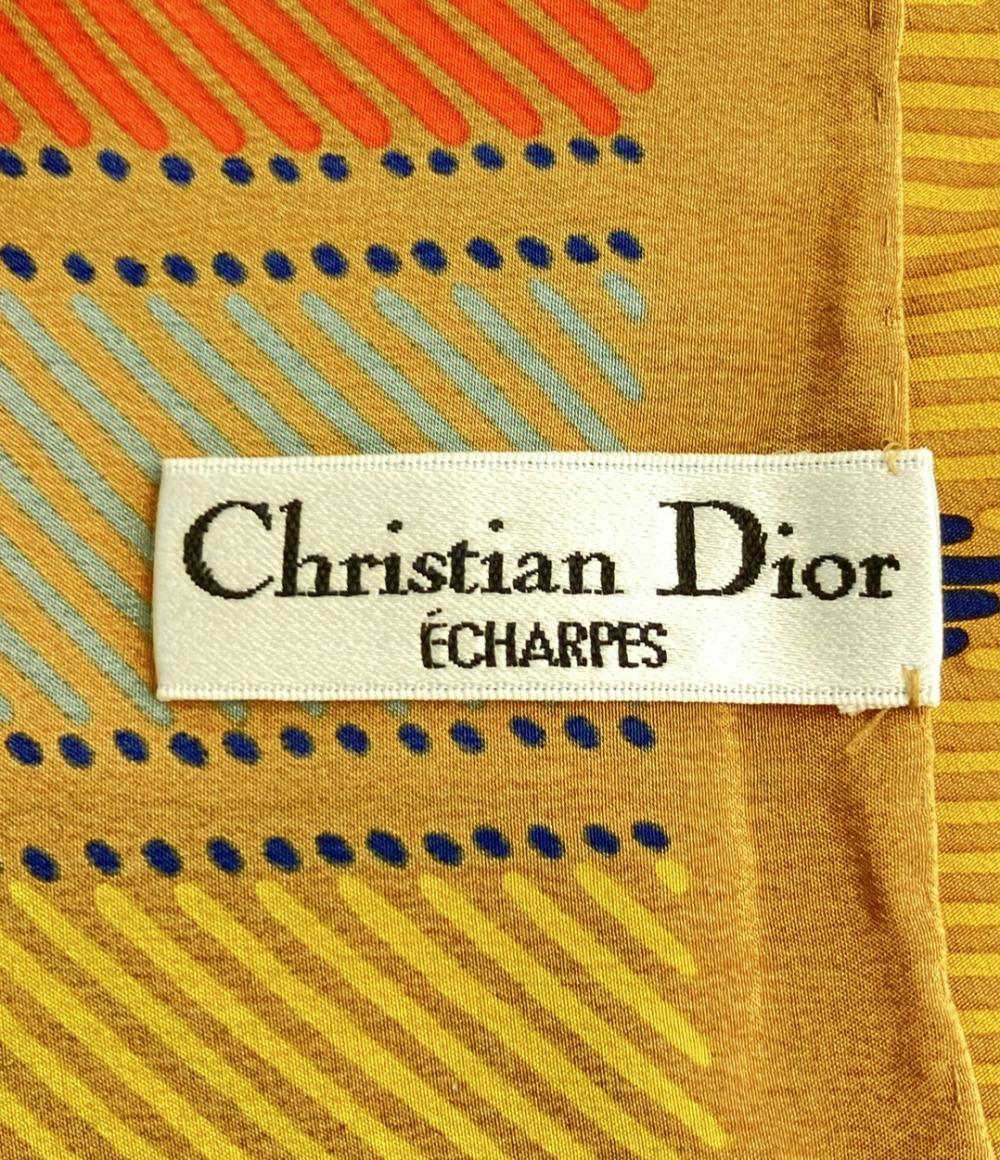 美品 クリスチャンディオール スカーフ シルク100％ レディース Christian Dior