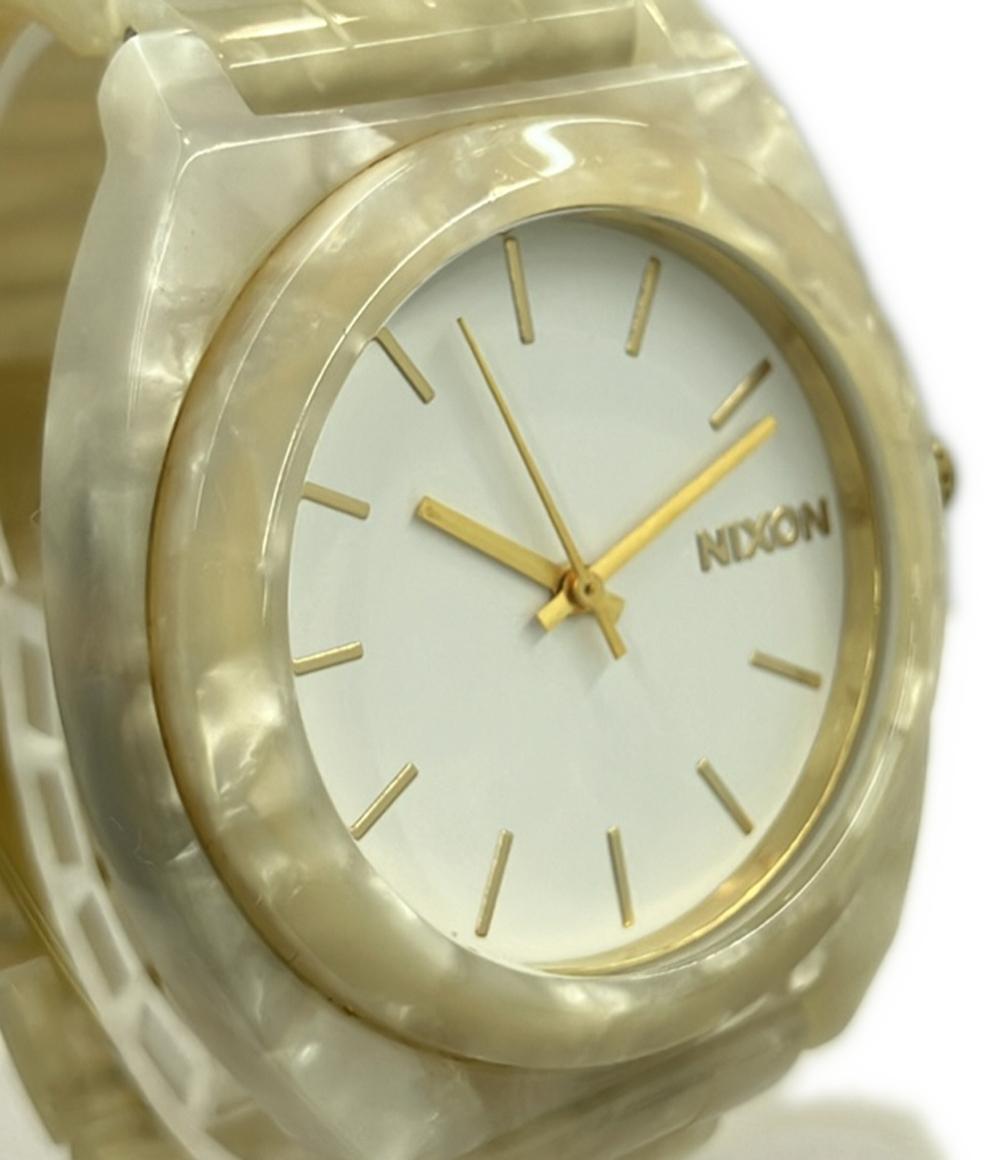 美品 NIXON 腕時計 TIME TELLER ACETATE クオーツ ホワイト A327-2031 メンズ ニクソン