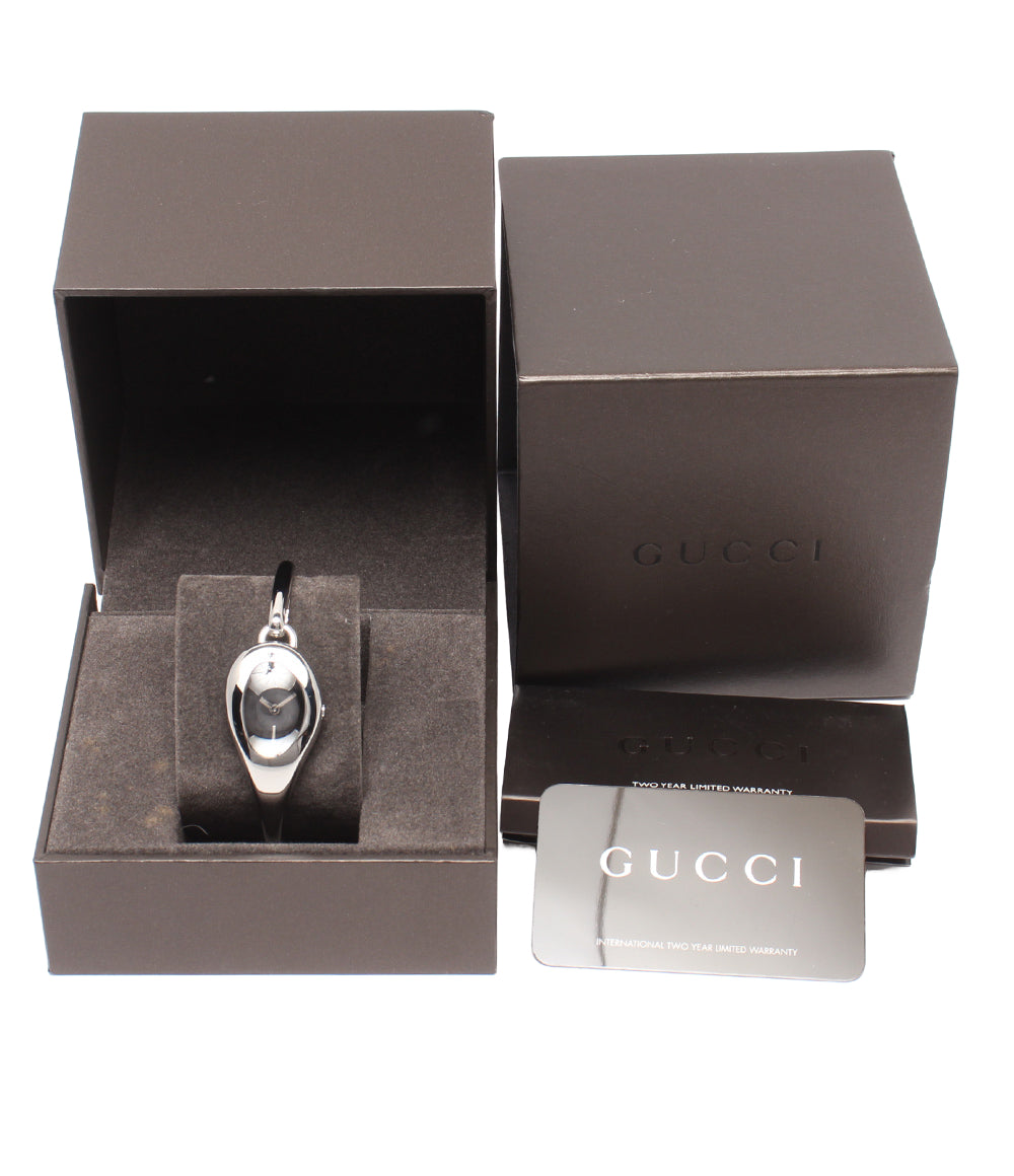 GUCCI 腕時計 フローラ ホースビット クオーツ ブラック 103 レディース グッチ