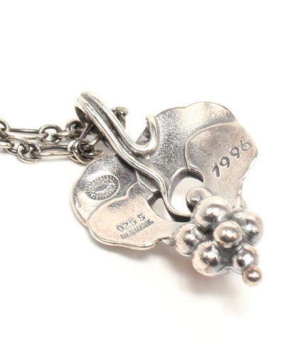 Georg Jensen ネックレス SV925 イヤーペンダント 1996 ガーネット グレープモチーフ レディース ジョージジェンセン