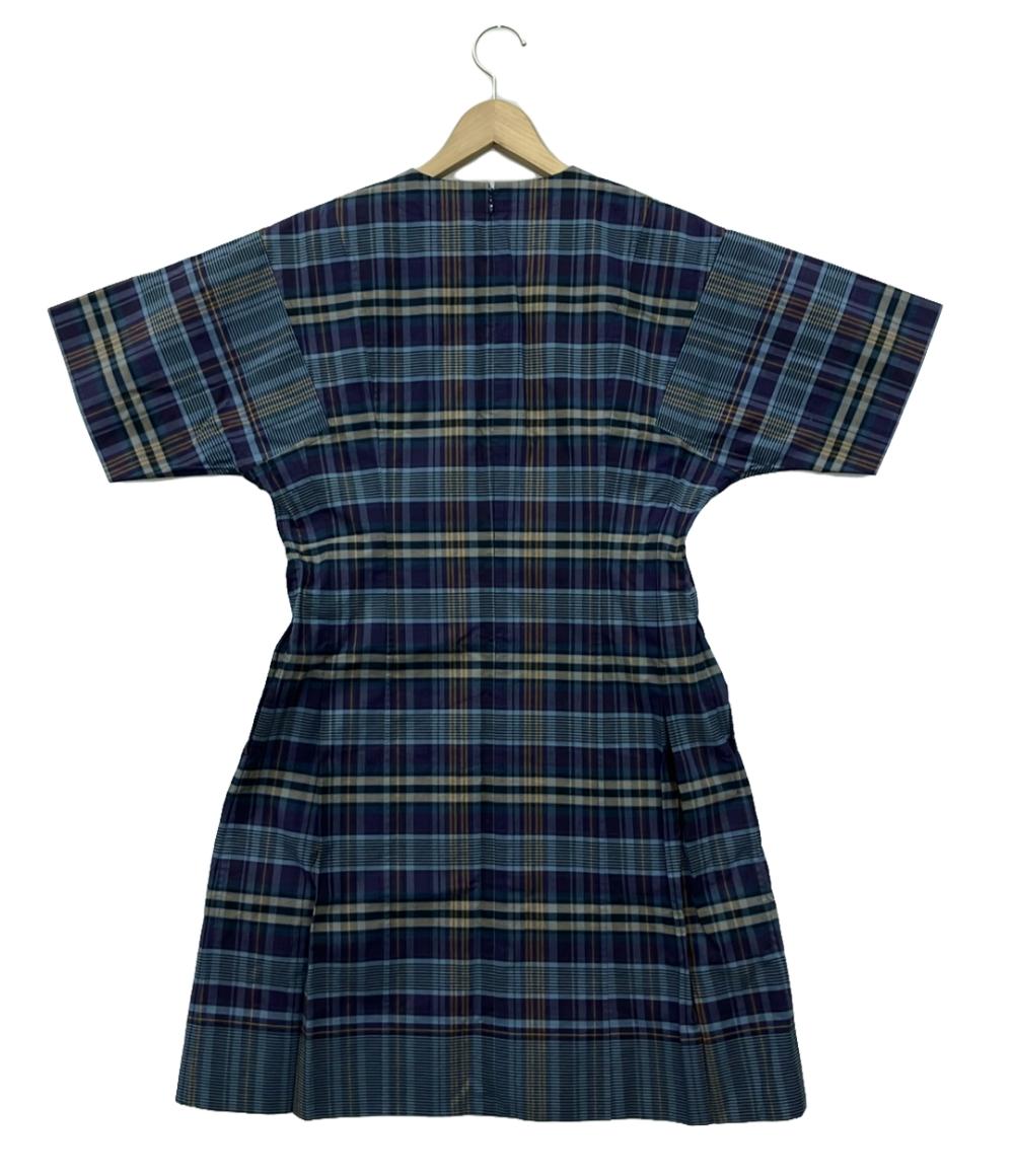 美品 ビューティフルピープル 半袖ワンピース チェック レディース SIZE 34 (S) beautiful people