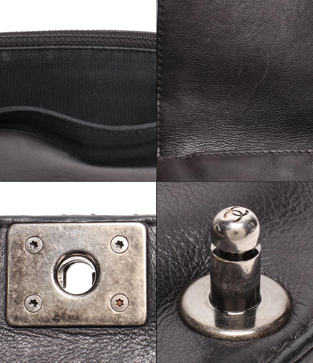シャネル レザー ショルダーバッグ シルバー金具 ボーイシャネル レディース CHANEL