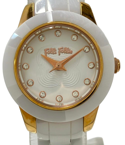 フォリフォリ 腕時計 クオーツ ホワイト レディース Folli Follie