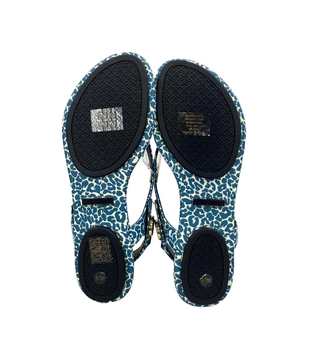 美品 Tory Burch サンダル レオパード柄 レディース SIZE 5.5 M トリーバーチ