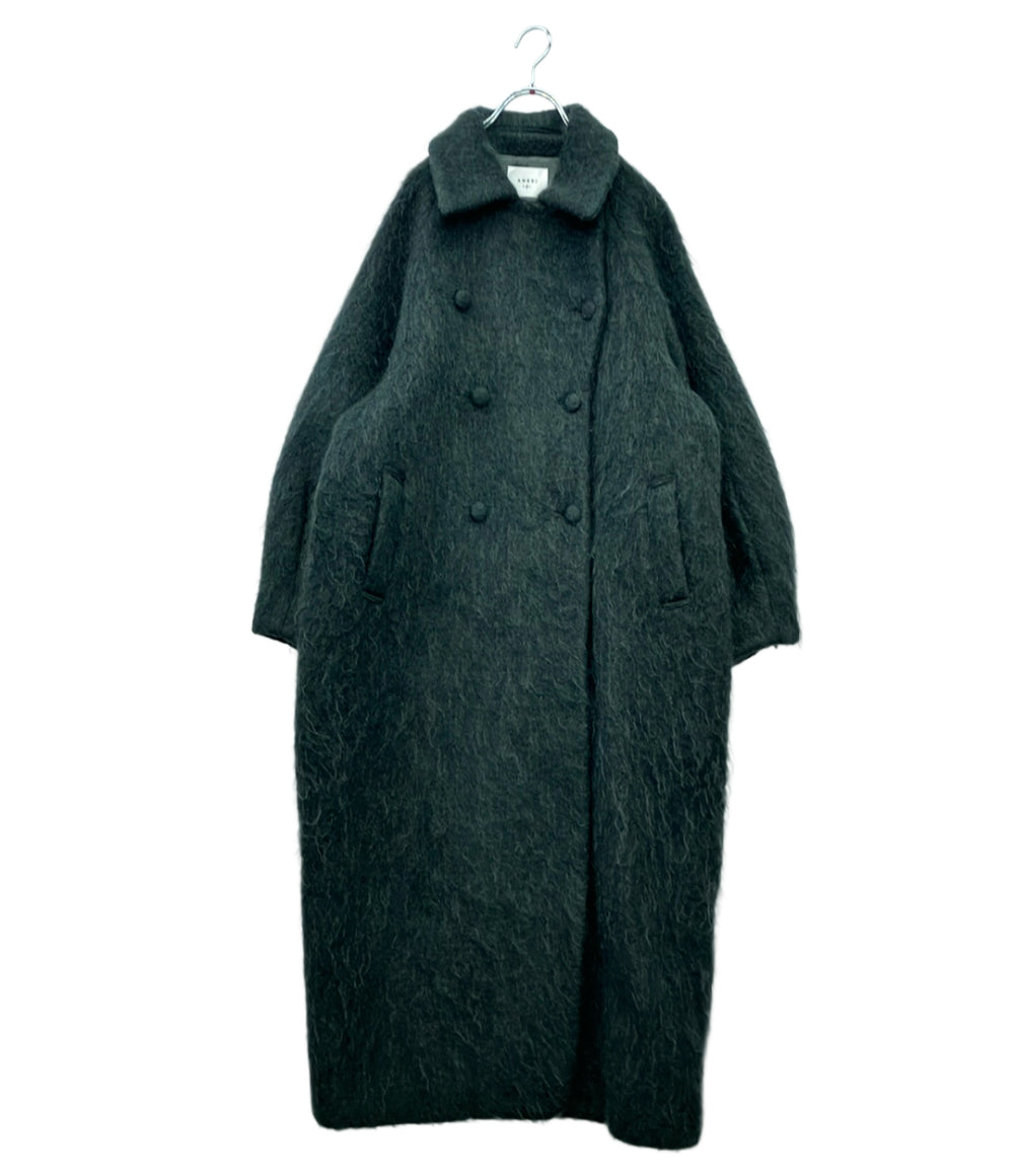 AMERI コート モヘア ウール オーバーサイズ 長袖 フロントボタン DEFORMATION COLLAR SHAGGY COAT 01220761140 レディース SIZE M アメリ