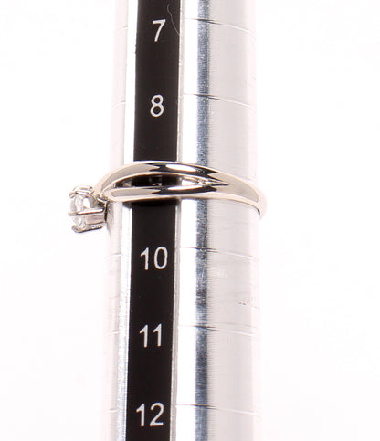 美品 Scarabe リング 指輪 Pt950 ホワイトサファイア ダイヤ 0.03ct レディース SIZE 9号 スカラベ