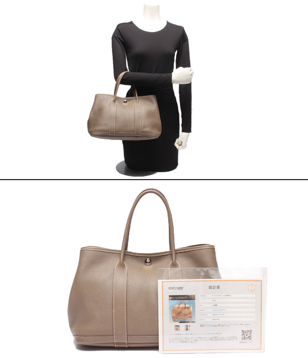 HERMES ハンドバッグ □K刻印 シルバー金具 ガーデンパーティTPM レディース エルメス