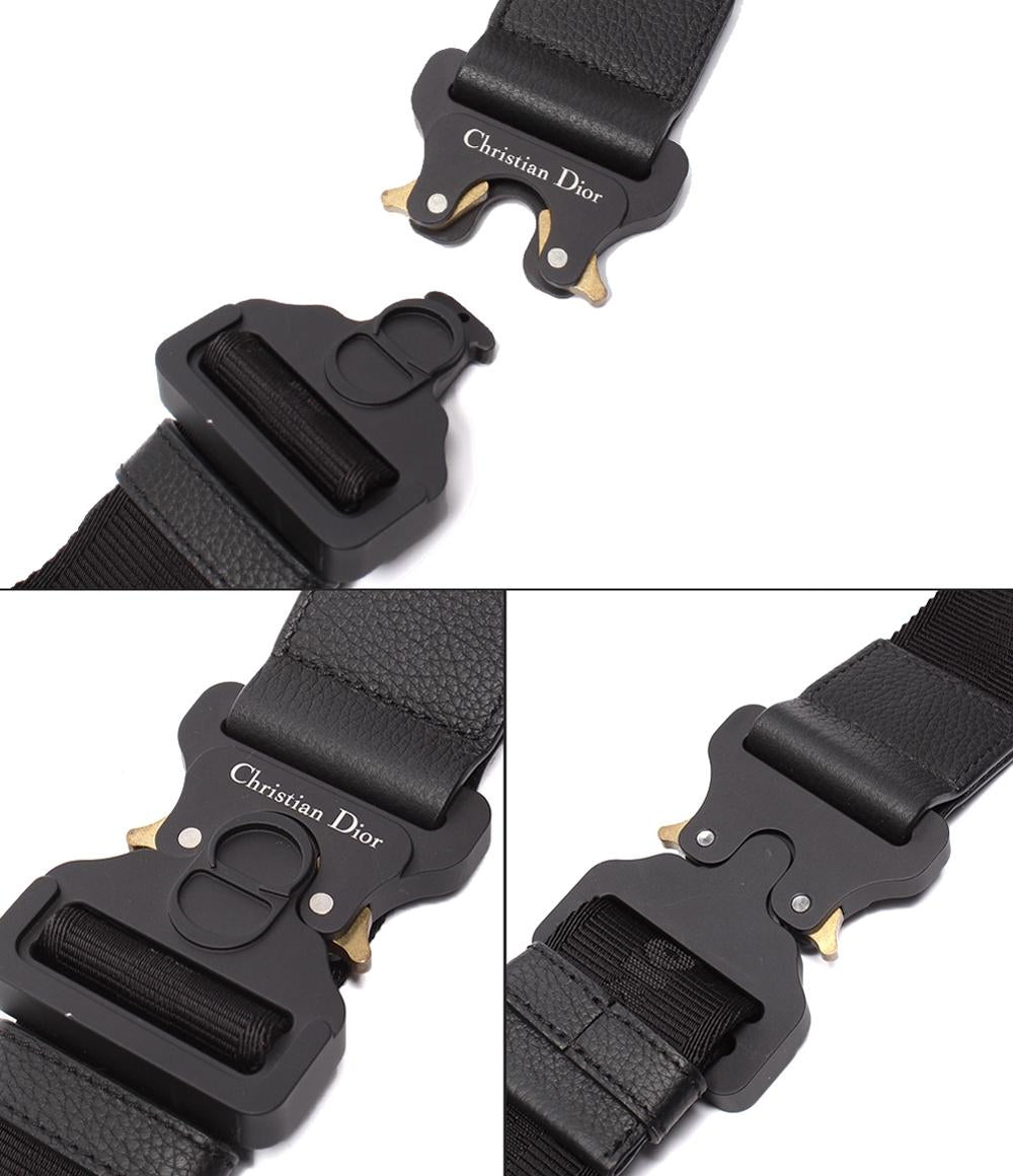 美品 Dior ボディバッグ キャンバス サドルバッグ 16BO0262 メンズ ディオール