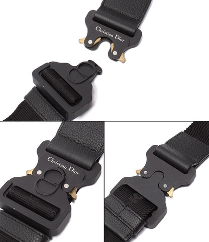 美品 Dior ボディバッグ キャンバス サドルバッグ 16BO0262 メンズ ディオール