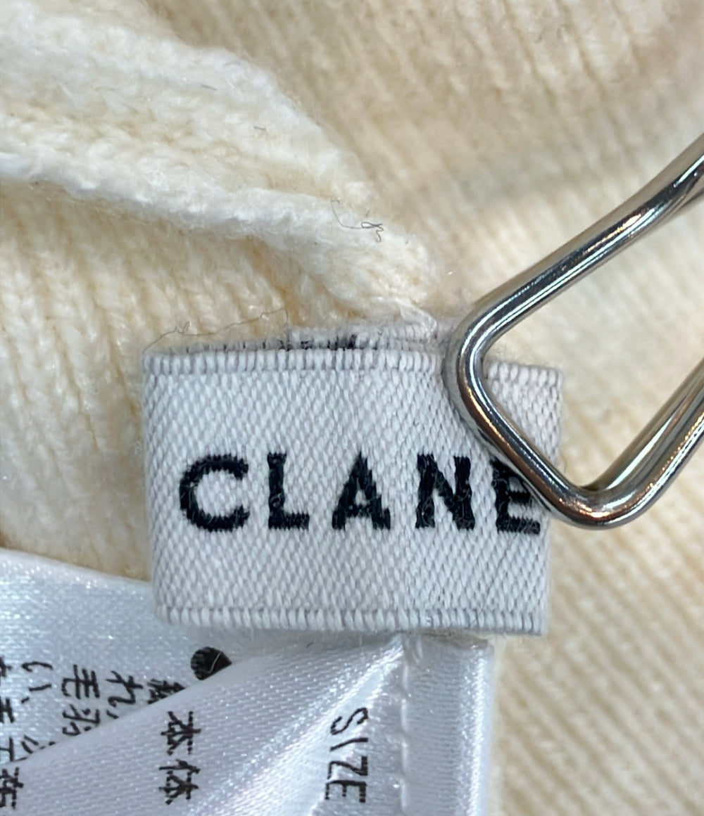 CLANE 長袖ニット タグ付き FRILL V NECK KNIT TOPS 19106-2282 レディース SIZE 1 (S) クラネ