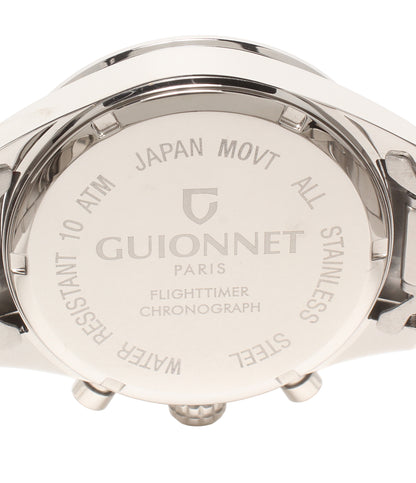 美品 GUIONNET 腕時計 クオーツ ブラウン メンズ ギオネ
