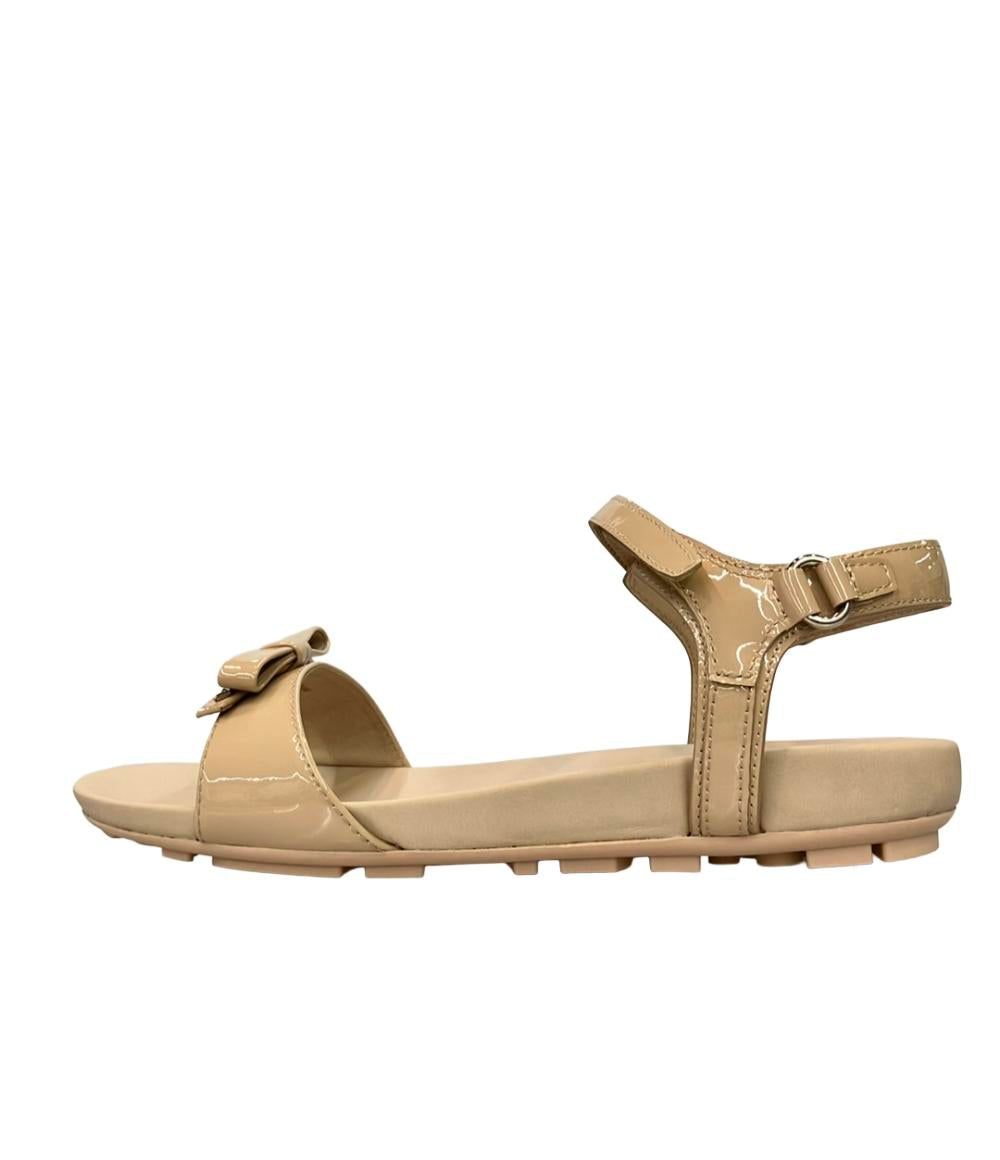 美品 プラダ ナッパレザーアンクルストラップサンダル CALZATURE BABY 0X0659 レディース SIZE 35 (XS) PRADA