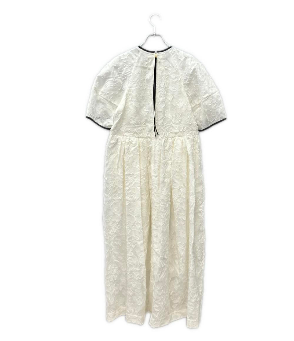 DESIGNWORKS 半袖 袖ボリュームカットジャガードワンピース 翁安芸 レディース SIZE 38 (S) デザインワークス