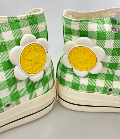 美品 CONVERSE ハイカットスニーカー ギンガムチェック 花 ALL STAR PLTS FLOWERPATCH HI 5SD887 レディース SIZE 24.0 コンバース