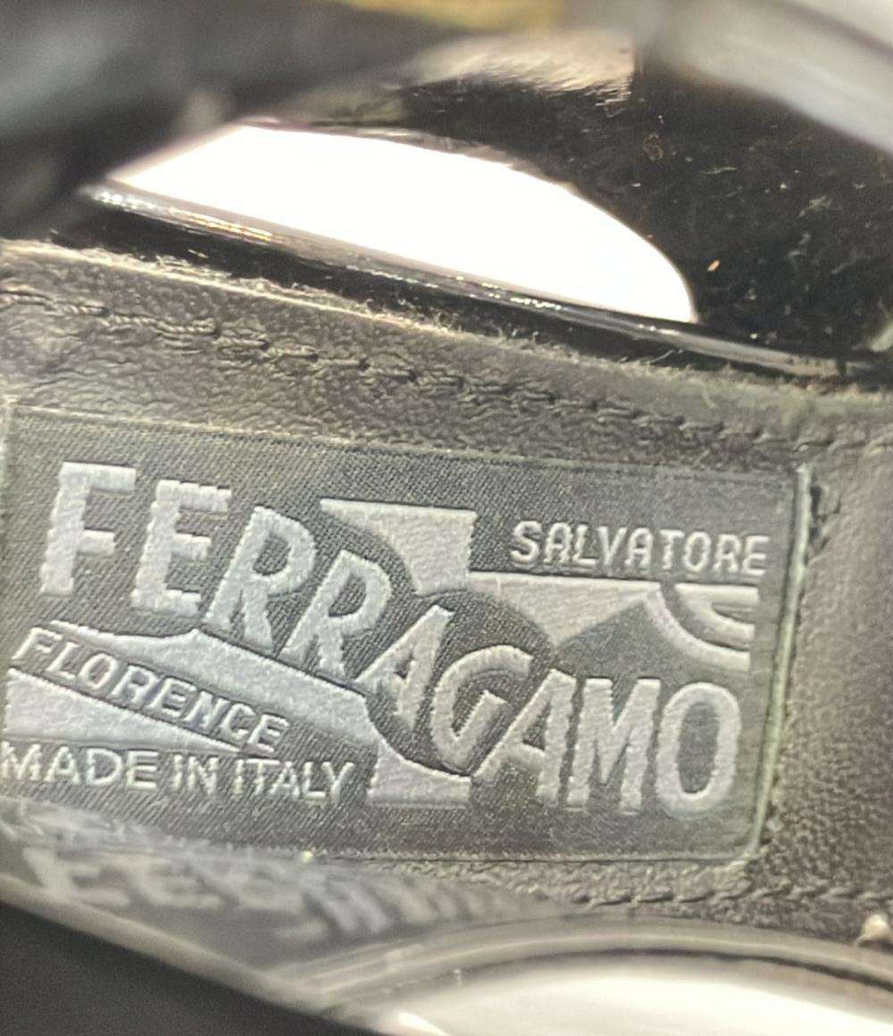 訳あり Salvatore Ferragamo パンプス エナメル レザー レディース SIZE 6 1/2 サルヴァトーレフェラガモ