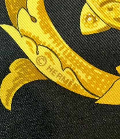 美品 エルメス スカーフ カレ90 シルク100% 轡の気品 le mors a la conetable レディース HERMES