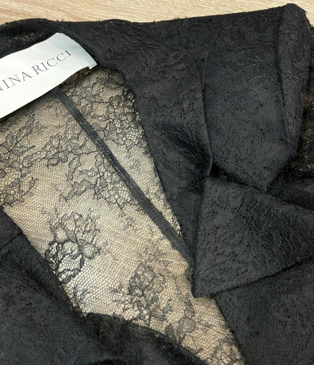 NINA RICCI テーラードジャケット レース ダブルブレスト 透け感 フロントボタン留め レディース SIZE 46 (L) ニナリッチ