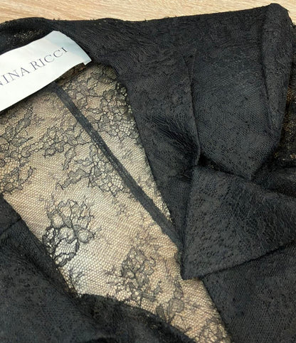 NINA RICCI テーラードジャケット レース ダブルブレスト 透け感 フロントボタン留め レディース SIZE 46 (L) ニナリッチ