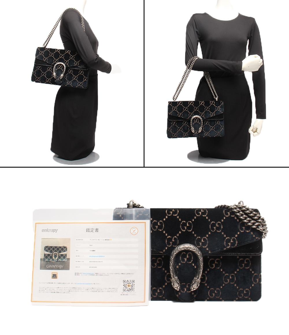 極美品✨グッチ ディオニュソス チェーン ショルダーバッグ GG ベルベット グッチ チェーンショルダーバッグ ハンドバッグ 肩掛け