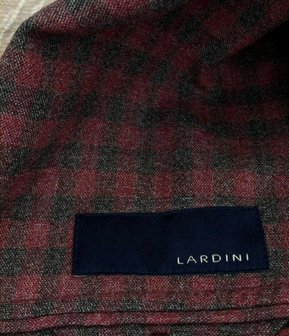 LARDINI テーラードジャケット シングル レッド×グレー チェック柄 JL0526AQ メンズ SIZE 48 (L) ラルディーニ