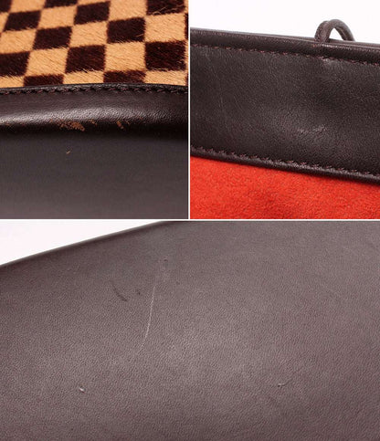 LOUIS VUITTON ハンドバッグ ハラコ インパラ ダミエソバージュ M92133 ルイ・ヴィトン