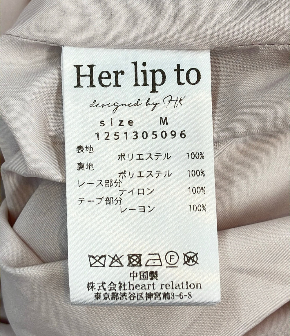 美品 Her lip to ノースリーブワンピースLace Trimmed Floral Dress 1251305096 レディース SIZE M ハーリップトゥ