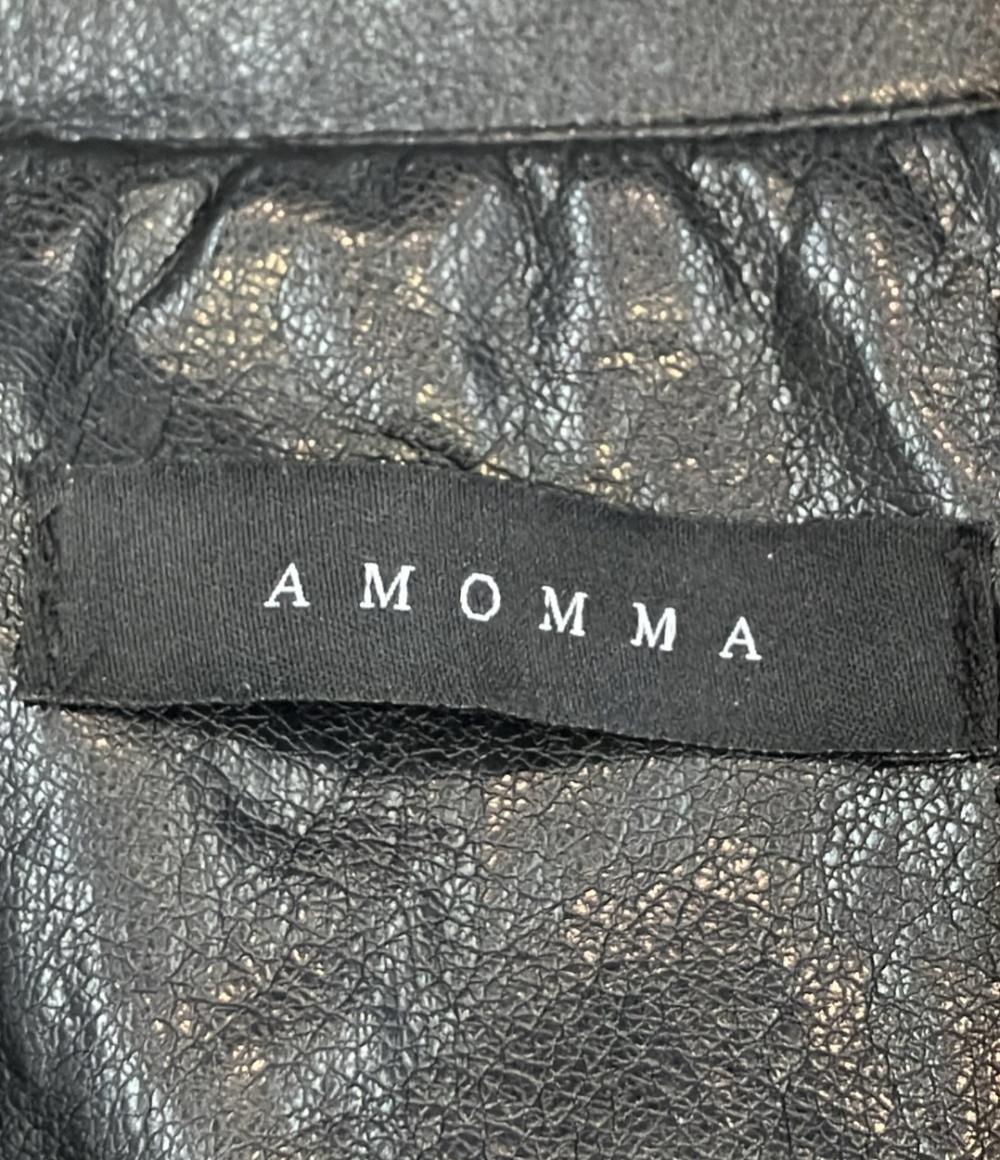 美品 アモマ ヴィーガンレザーオーバージャケット レディース AMOMMA