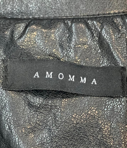美品 アモマ ヴィーガンレザーオーバージャケット レディース AMOMMA
