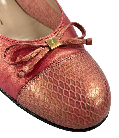 サルヴァトーレフェラガモ ラウンドトゥパンプス レディース SIZE 6 1/2 (L) Salvatore Ferragamo