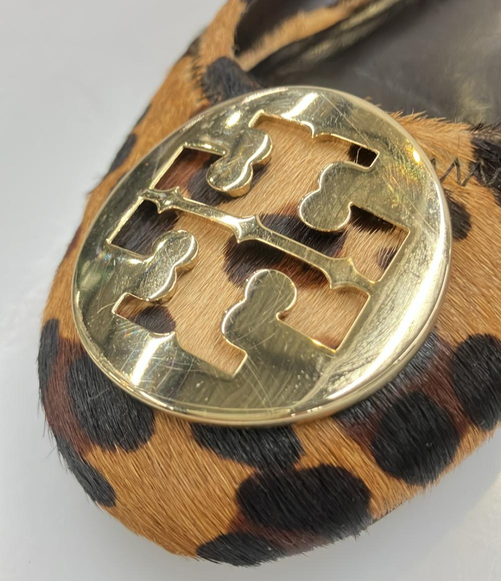 Tory Burch バレエシューズ レオパード柄 ハラコ レディース SIZE 5 1/2 (22.5cm) トリーバーチ