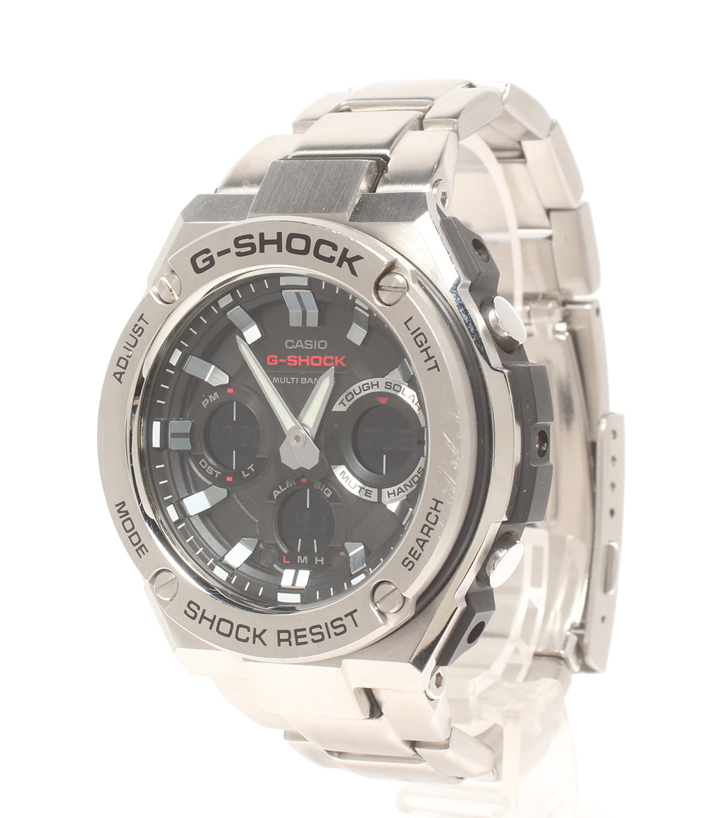 CASIO 腕時計 Gスチール G-STEEL 電波ソーラー G-SHOCK ソーラー ブラック GST-W110D メンズ カシオ