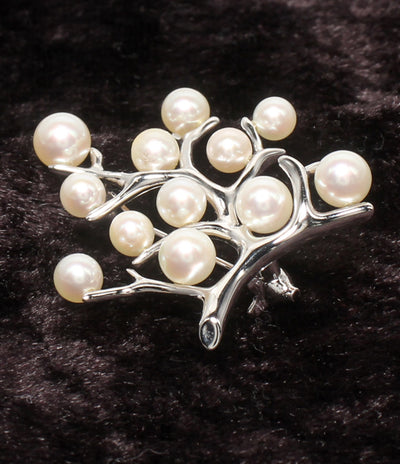 MIKIMOTO ブローチSV  パール 幸福の木 Kofuku no ki レディース ミキモト