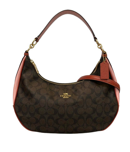 COACH 2way ショルダーバッグ 肩掛け 斜め掛け シグネチャー ホーボーバッグ F25897 レディース コーチ