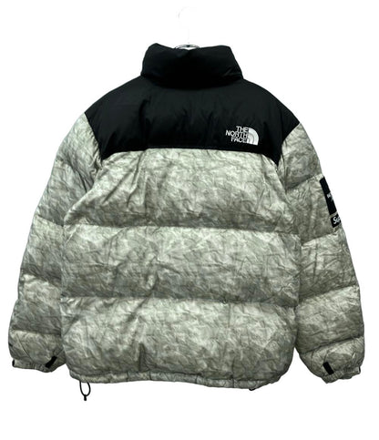 THE NORTH FACE Supreme ダウンジャケット ×Supreme 19AW ペーパープリント ナイロン100% フード収納 Paper Print Nuptse Jacket ND91806I メンズ