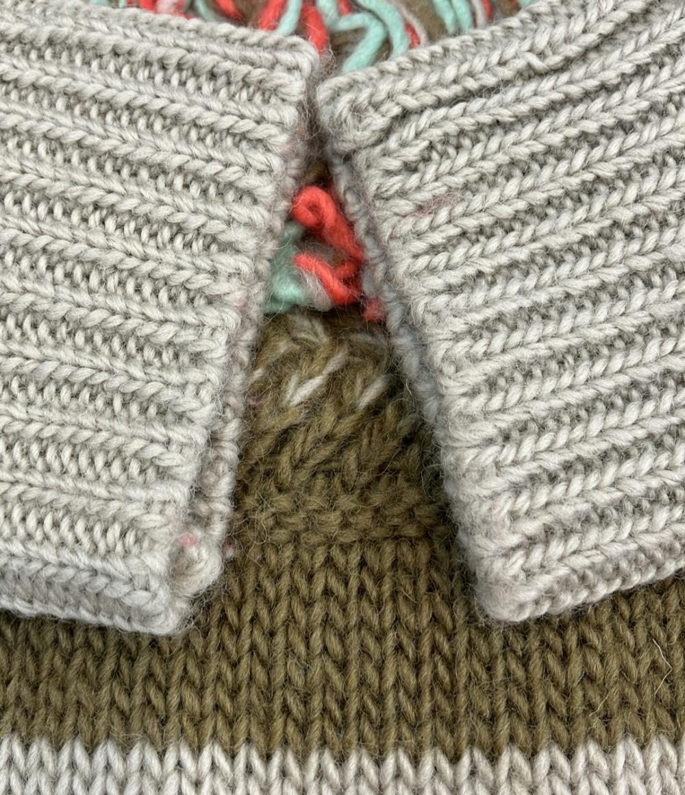 BEARDSLEY 長袖 ニット ジャガードフリンジニット BEZ1032505A0004 レディース SIZE F (M) ビアズリー