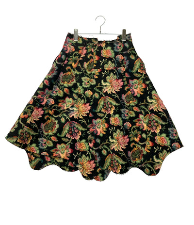 COMME des GARCONS フレアスカート ゴブラン織り 花柄 GR-S010 レディース SIZE XS コムデギャルソン