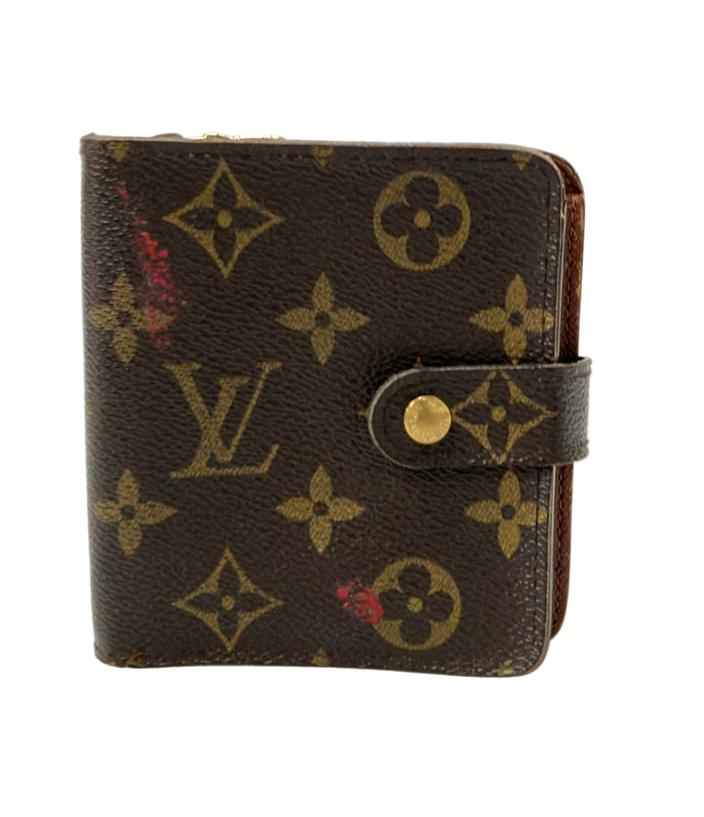 LOUIS VUITTON 二つ折り財布 コンパクトジップ モノグラム M61667 レディース ルイ・ヴィトン