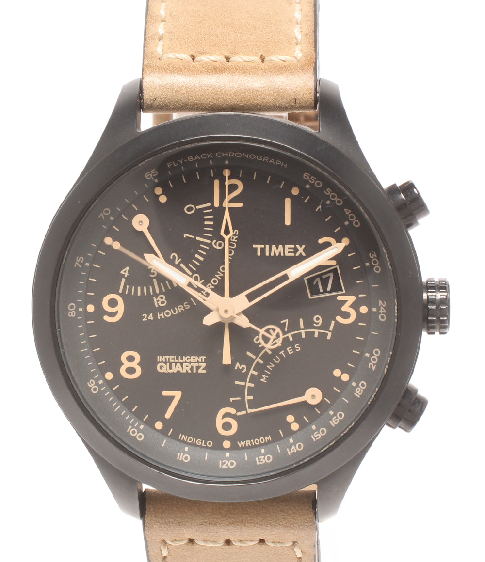 TIMEX 腕時計 インテリジェントクオーツ レーシングフライバック クオーツ ブラック T2N700 メンズ タイメックス
