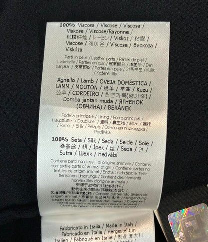 FENDI 半袖ワンピース ダブルブレスト バイカラー ミニ FDA886 AC5M レディース SIZE 44 (L) フェンディ