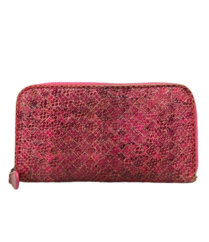 BOTTEGA VENETA ラウンドファスナー長財布 イントレチャート パイソン レディース ボッテガ・ヴェネタ