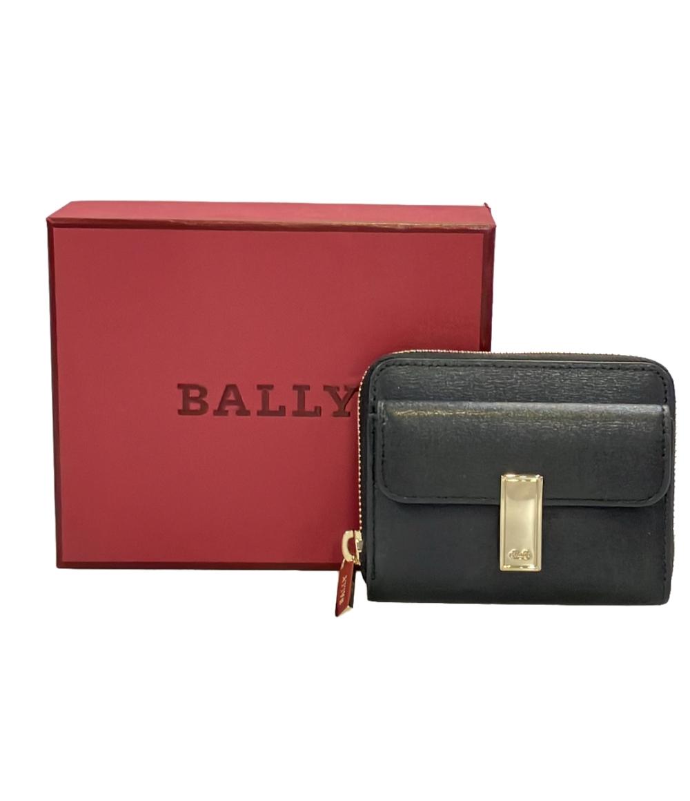 美品 バリー ラウンドファスナー二つ折り財布 メンズ BALLY