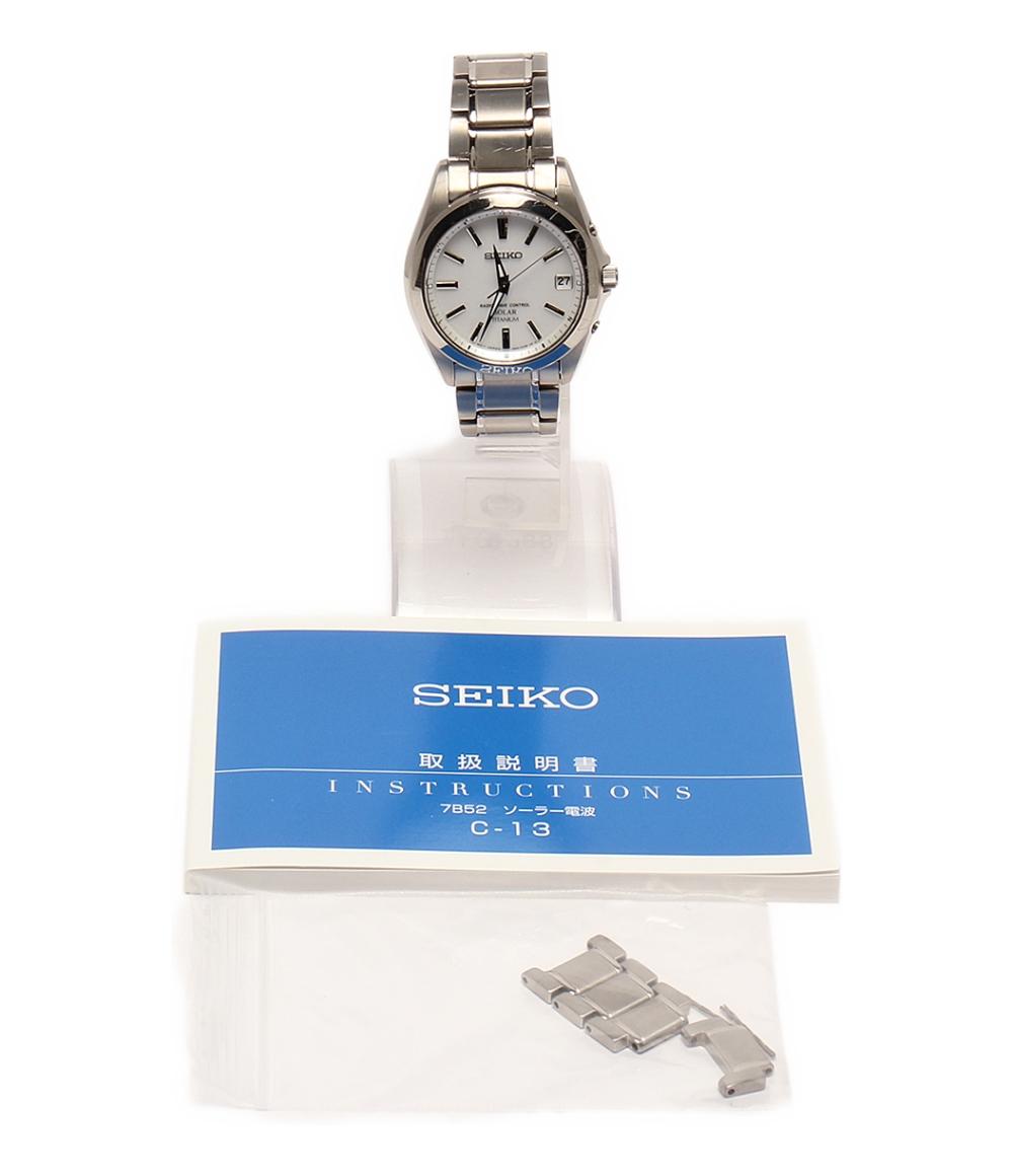 SEIKO 腕時計 ソーラー ホワイト 7B52-0AK0 メンズ セイコー – Rehello 