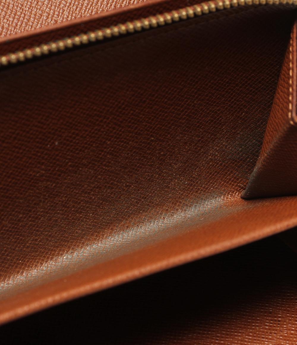 ルイヴィトン 二つ折り財布 ポルトモネビエ トレゾール モノグラム  