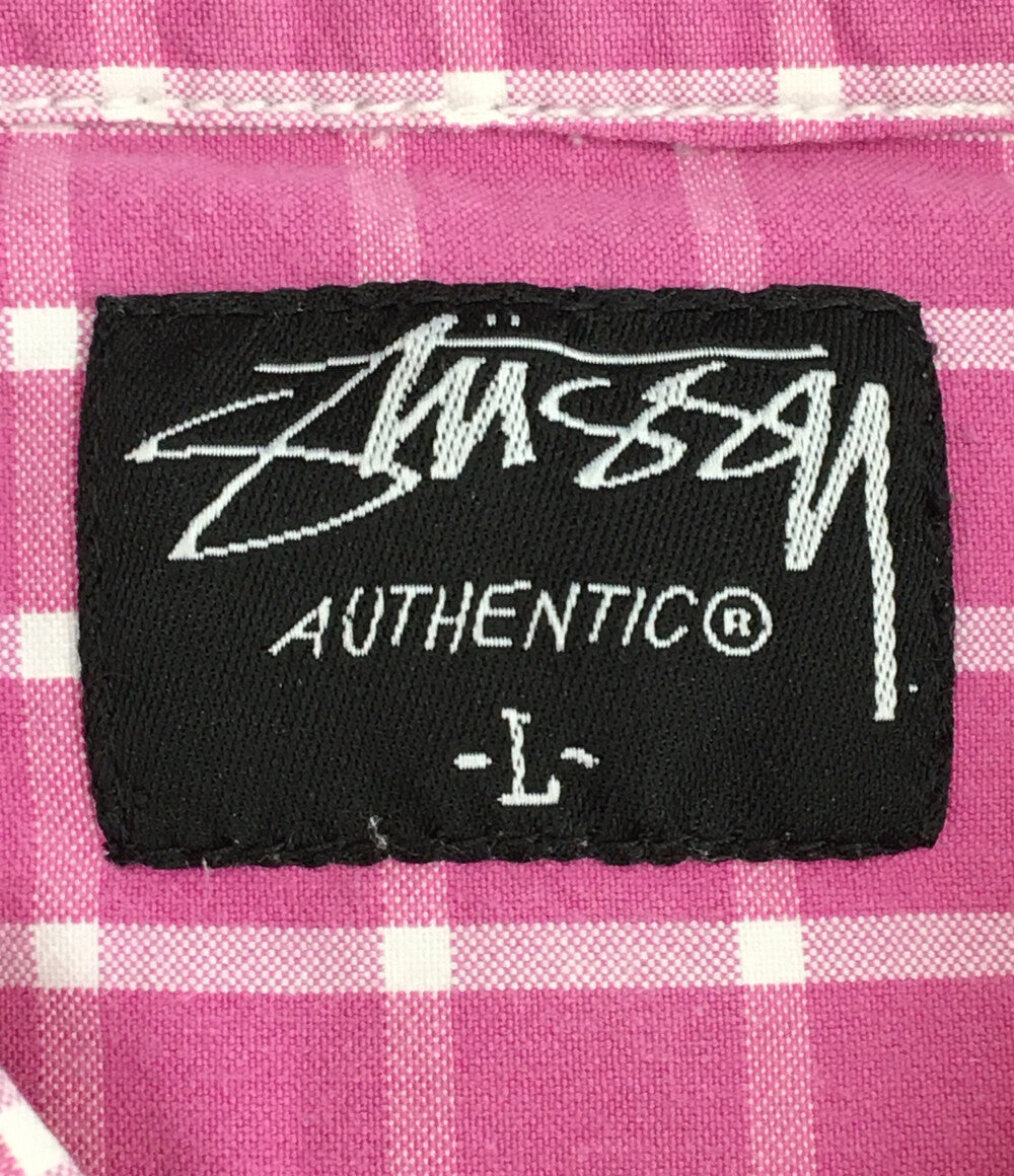 ステューシー  半袖チェックシャツ      メンズ SIZE L (L) STUSSY