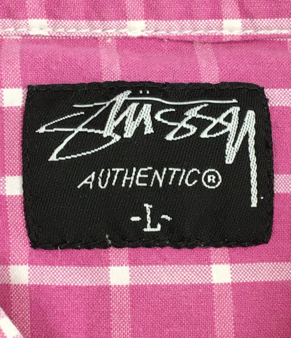 ステューシー  半袖チェックシャツ      メンズ SIZE L (L) STUSSY