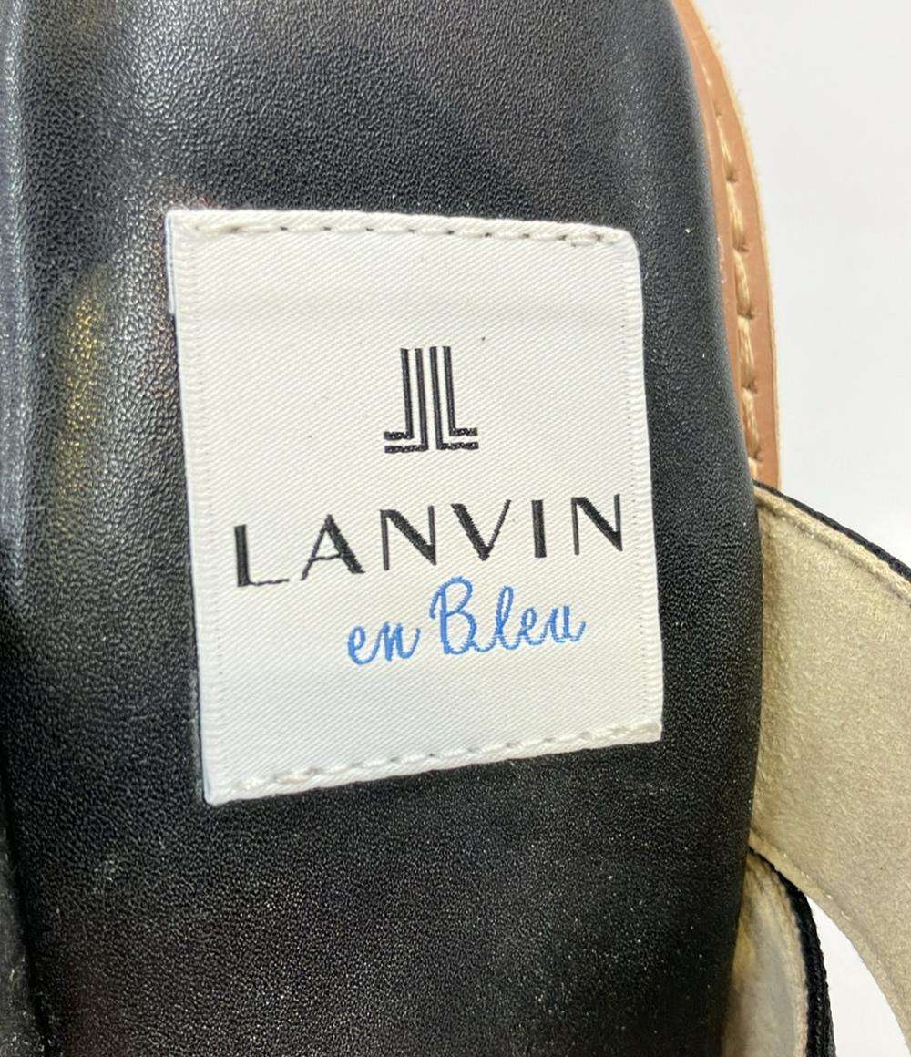 LANVIN en Bleu ロゴストラップウェッジヒールサンダル レディース SIZE S (22.5cm) ランバンオンブルー