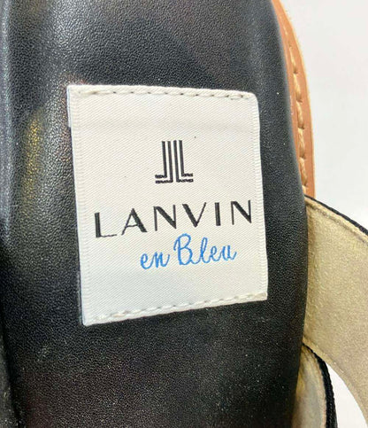 LANVIN en Bleu ロゴストラップウェッジヒールサンダル レディース SIZE S (22.5cm) ランバンオンブルー