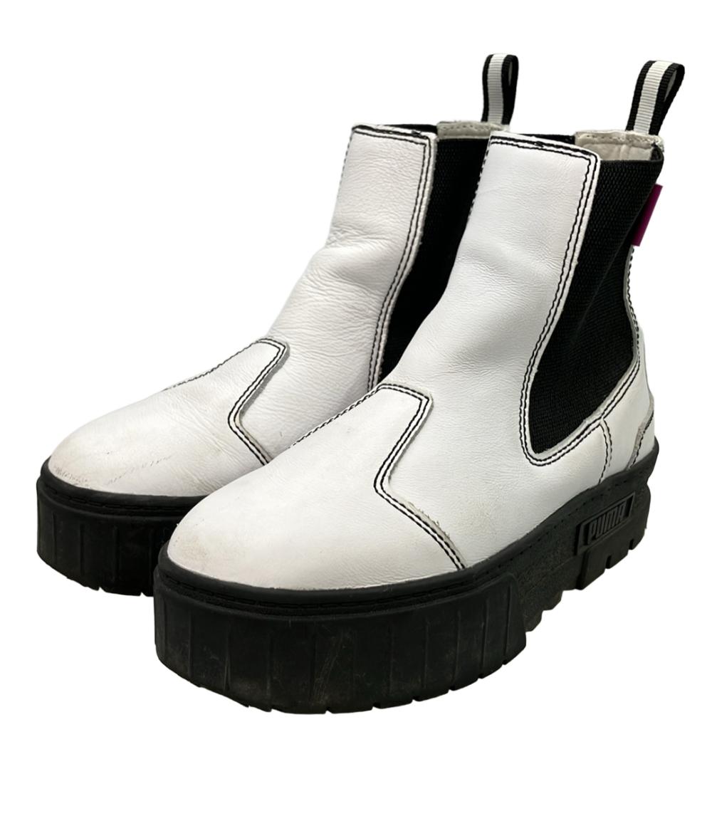 PUMA サイドゴア厚底ショートブーツ メイズ チェルシー POP 384549-01 レディース SIZE 22.5 プーマ