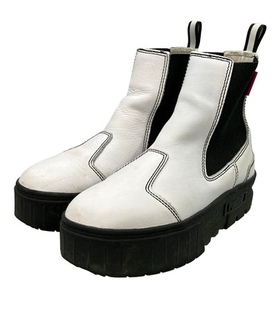 PUMA サイドゴア厚底ショートブーツ メイズ チェルシー POP 384549-01 レディース SIZE 22.5 プーマ